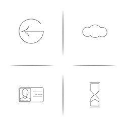 internet technologies simple linear icons set vector image
