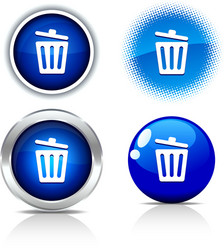 recycle bin buttons vector