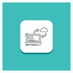round button for sync processing data dashboard vector image
