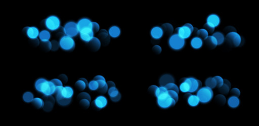blue bokeh set blurred background with sparkling vector image