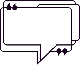 empty speech bubble with quotation marks is ready vector image