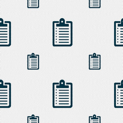notebook icon sign seamless pattern with geometric vector image