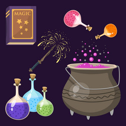 Special magic effect trick symbol magician wand vector