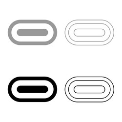 usb type c thunderbolt interface lightning port vector image