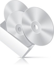 CD Boxes with Disks vector image