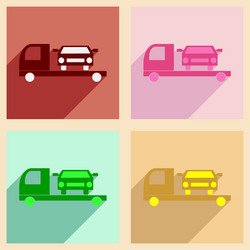 flat with shadow concept and mobile application vector image