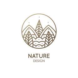 Abstract patterned nature logo Royalty Free Vector Image