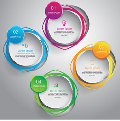 Workflow Diagram Circles vector image