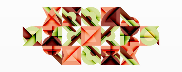 abstract geometric composition overlapping vector image