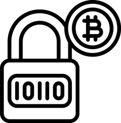 binary encryption icon cryptocurrency related vector image