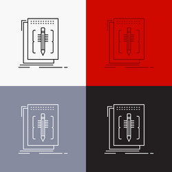 code edit editor language program icon over vector image