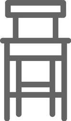 Technical drawing a bar stool Royalty Free Vector Image