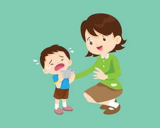 Sad child girl with angry dad and mom quarreling Vector Image