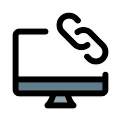desktop link for easy website access vector image
