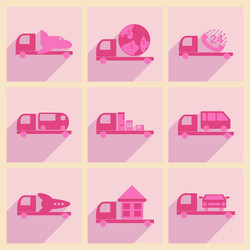 flat with shadow concept and mobile application vector image