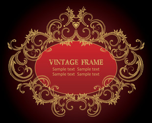 Golden frame Royalty Free Vector Image - VectorStock