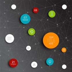 abstract circles infographic network template vector image