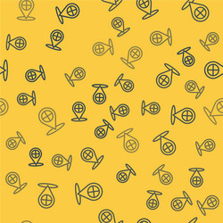 blue line map pointer with taxi icon isolated vector image