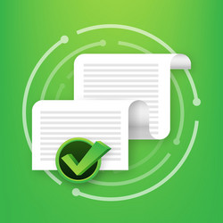 documents icon stack paper sheets confirmed vector