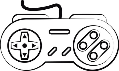 retro console gamepad sketch vector