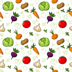 seamless pattern with a linear hand-drawn vector image