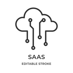 Cloud Computing SaaS Icon vector image