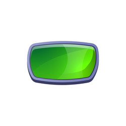 green game button in a gray frame vector image