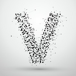 point line consisting of letters font design vector image