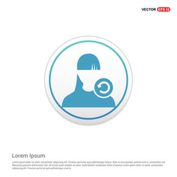 reload user icon - white circle button vector image