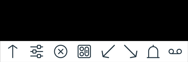 interface line icons linear set quality vector image
