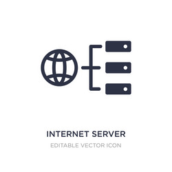 Internet server icon on white background simple vector