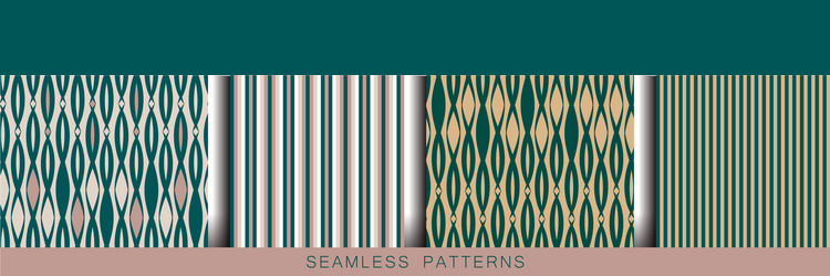 set seamless patterns endless textures vector image