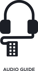 audio guide isolated icon simple element from vector image
