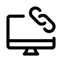 desktop link for easy website access vector image