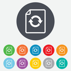 file document refresh icon reload doc symbol vector image