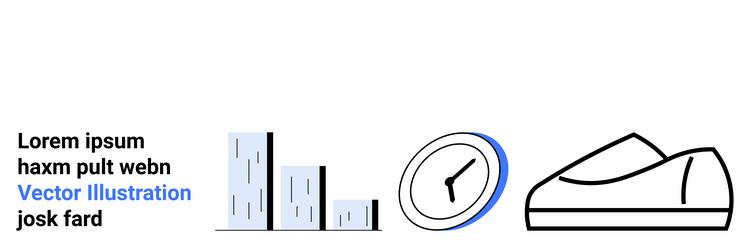 minimalistic design featuring bar chart analog vector image