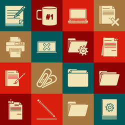 set user manual document folder file vector image