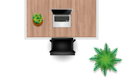 Wooden table work Royalty Free Vector Image - VectorStock