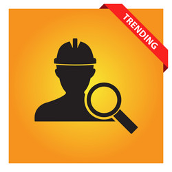 worker search icon for web and mobile vector image
