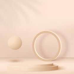 abstract background with cream color geometric 3d vector image