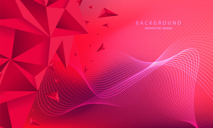 abstract gradient background with triangles wave vector image