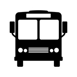 Bus public transportation icon school vector