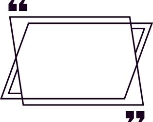 geometric quote frame with intersecting triangles vector image