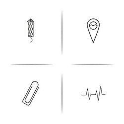 internet of things simple linear icons set vector image
