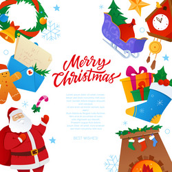 merry christmas - flat design style colored banner vector