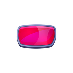 pink rectangular game button vector