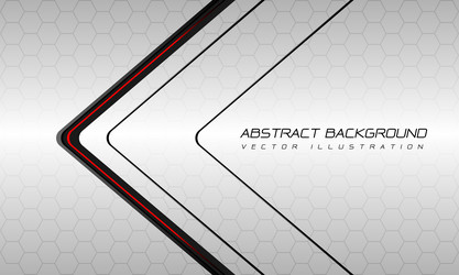 Abstract red white black metallic arrow direction Vector Image