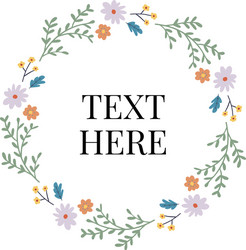 banner for sale frame with flowers flyer Vector Image