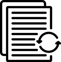 refresh docs icon outline style vector image