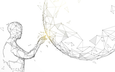 Global Connection: Particle Network vector image